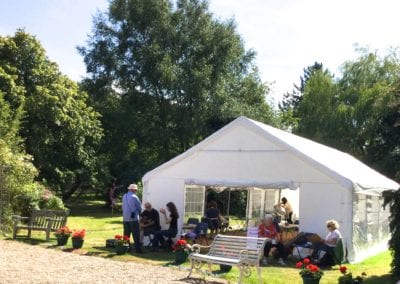 Marquee on lawn