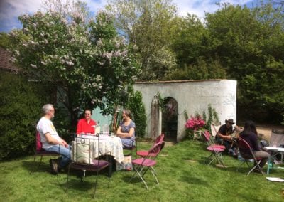 Tea on the lawn